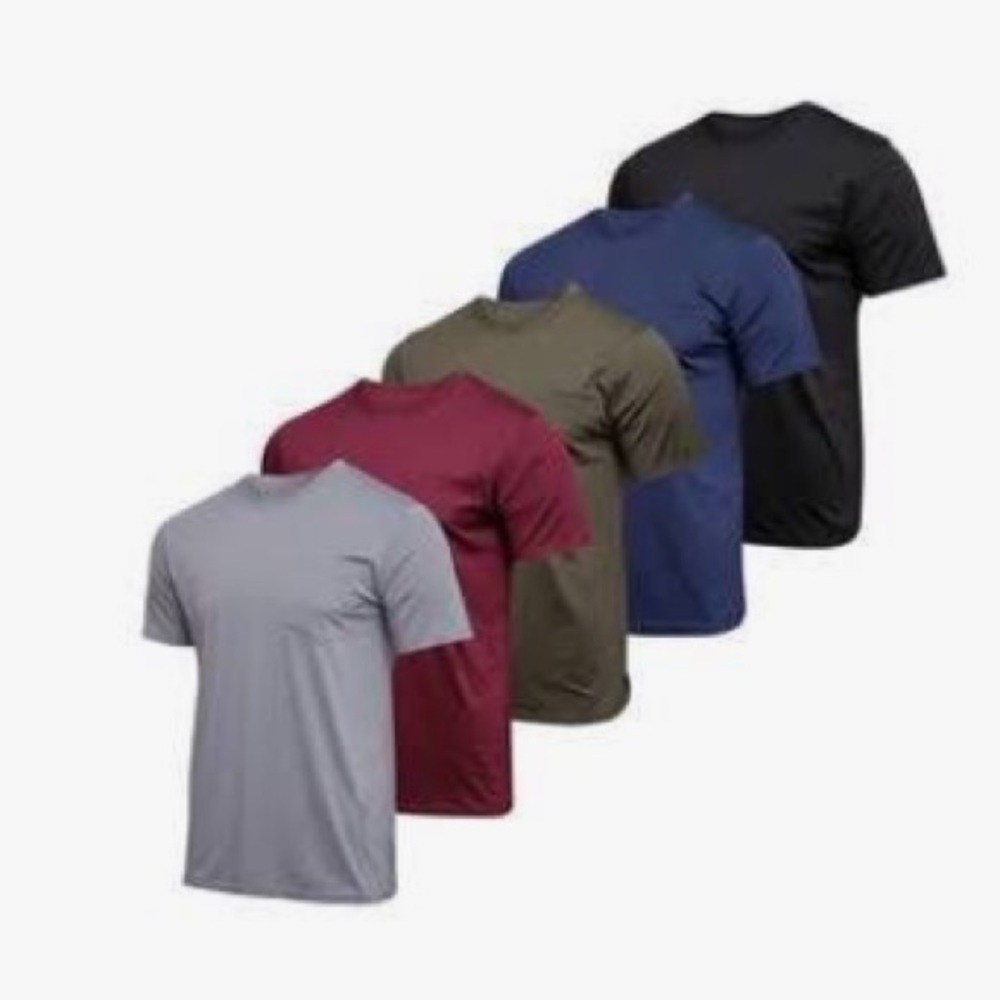 Real Essentials Boys 5-Pack Active Crew Neck Mesh Tops 🆕